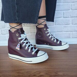 ❤️Converse Chuck Taylor All Star Wedge 8 Womens Shoes Sneaker Burgundy A12349C